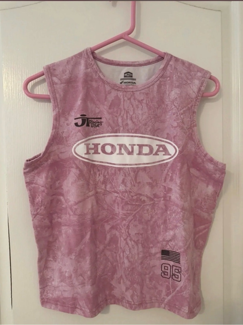 Honda Women's Pink Sleeveless Logo Tank Top